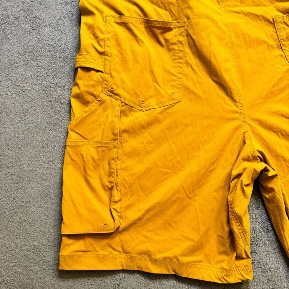 Duluth Trading Co Women's Heirloom Garden Bib Overall Shorts XXL Mustard Yellow - Picture 8 of 15